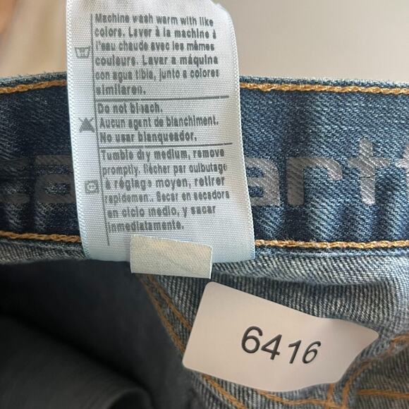 Carhartt Jeans Men's 30x32 Dark Wash Relaxed Fit Bootcut Denim B310 DRT - Picture 8 of 12